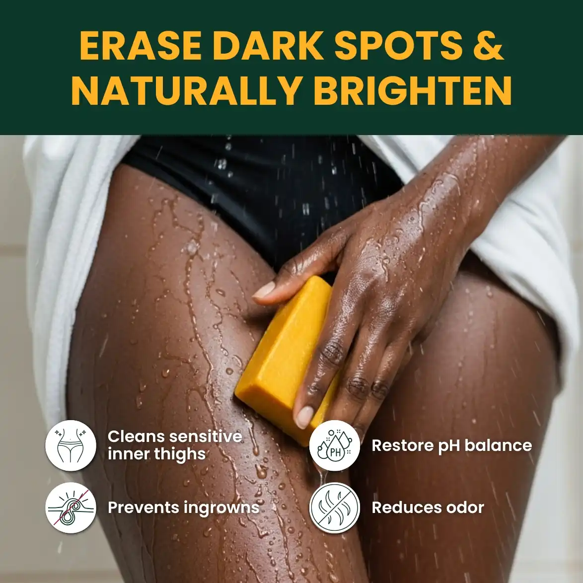 Turmeric Brightening Soap (with Vitamin C, Kojic Acid, Coconut Oil).